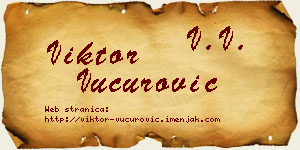 Viktor Vučurović vizit kartica